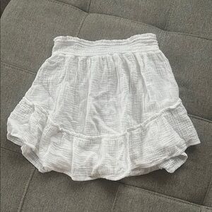 Target White Bubble Mini Skirt with Ruffled Tiers